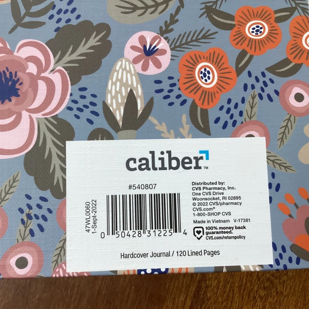 Caliber Hard Cover Journal 120 Lined Pages New